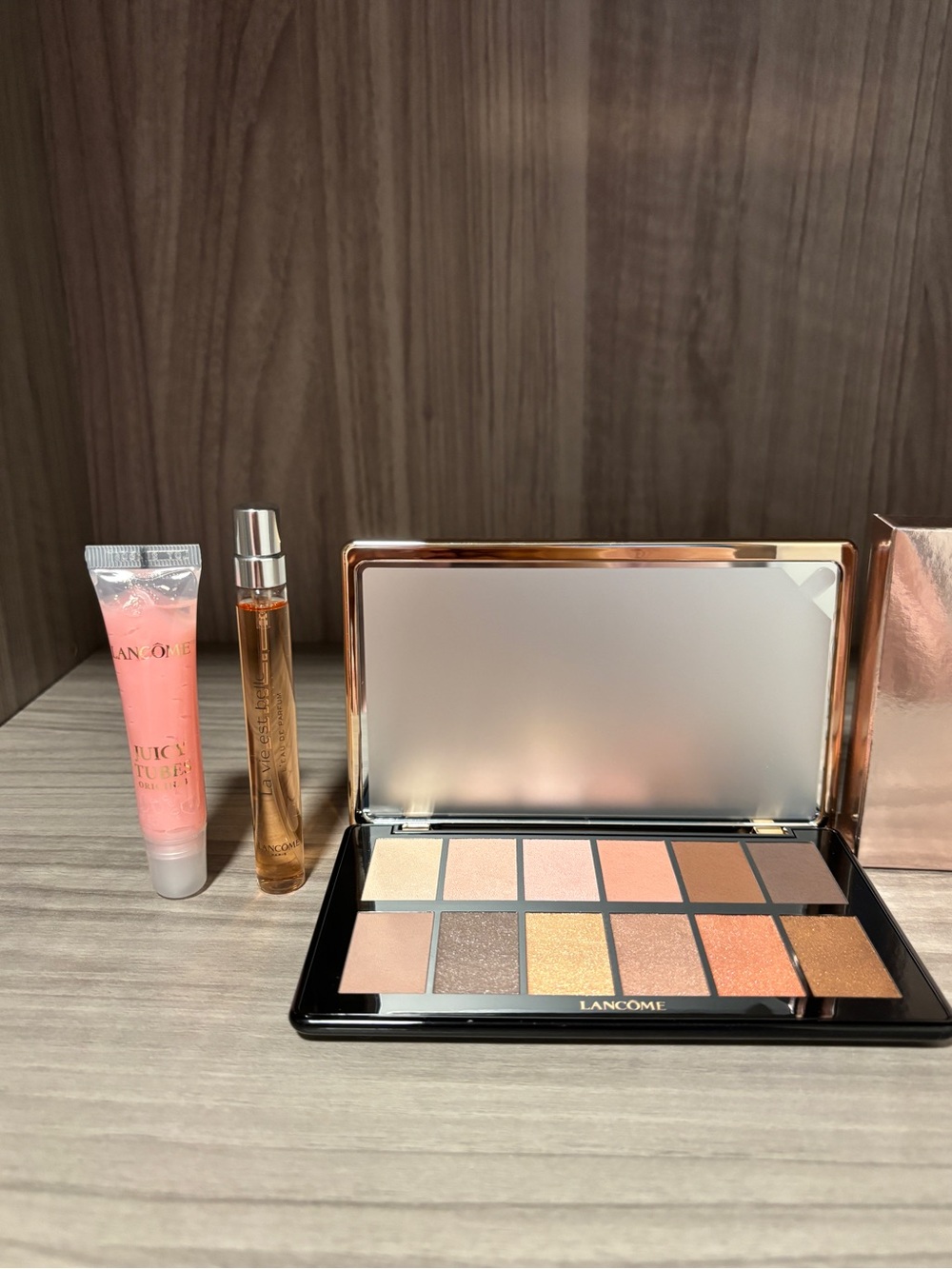 Lancôme Beauty Set-12 shades EyePalette ➕Juicy Tubes 15ml➕La Vie Est Belle 10ml